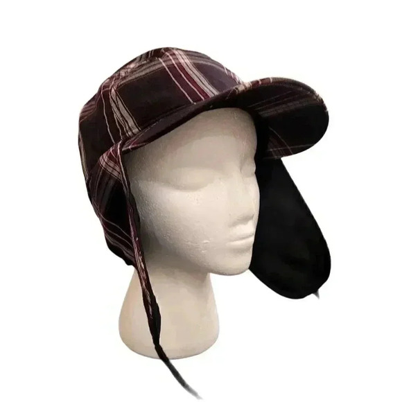 Hurley w Pendleton Purple Plaid Unisex Adult Lightweight Trapper Hat EUC - Picture 2 of 8